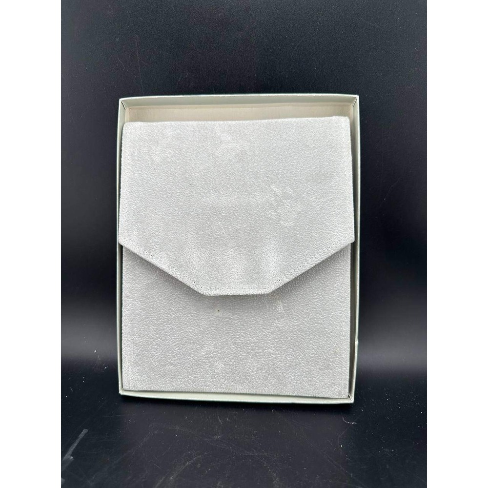 Nordstrom Grey Suede Jewelry Travel Roll Organizer Pouch with Box - 058 (73)